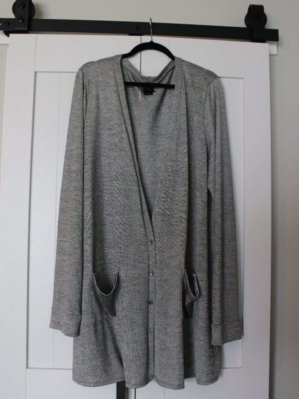 Agnes & Dora Cardigan | Plus XXXL | Silver Gray | Long Button Front